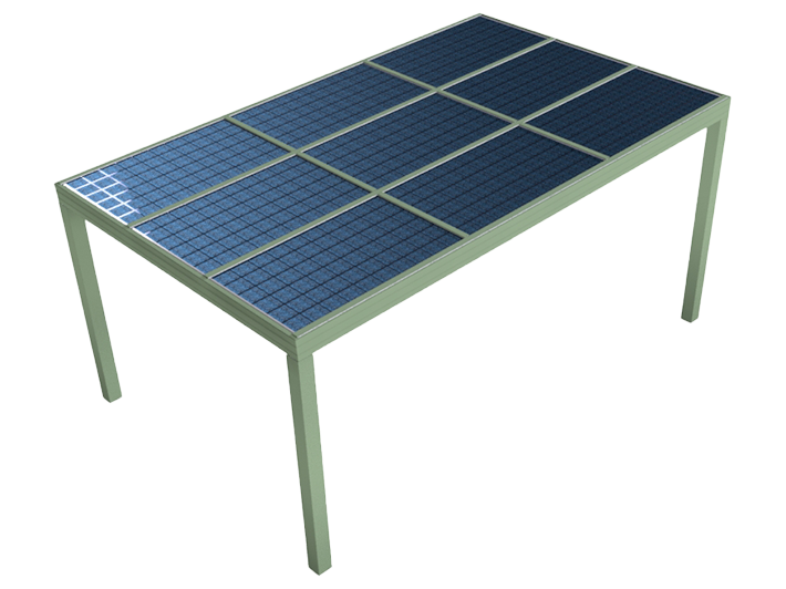 3D Carport Photovoltaïque Wallis&Park® Energy