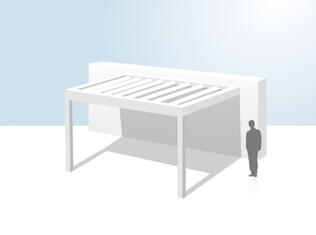 Pergola adossée à un mur