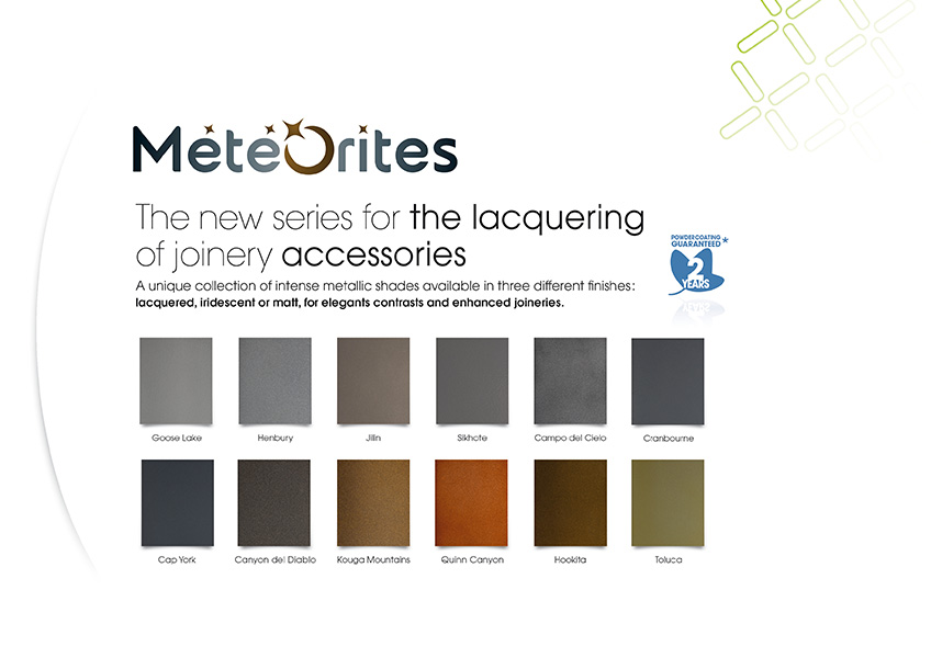 Météorites : new series for the lacquering of joinery accessories