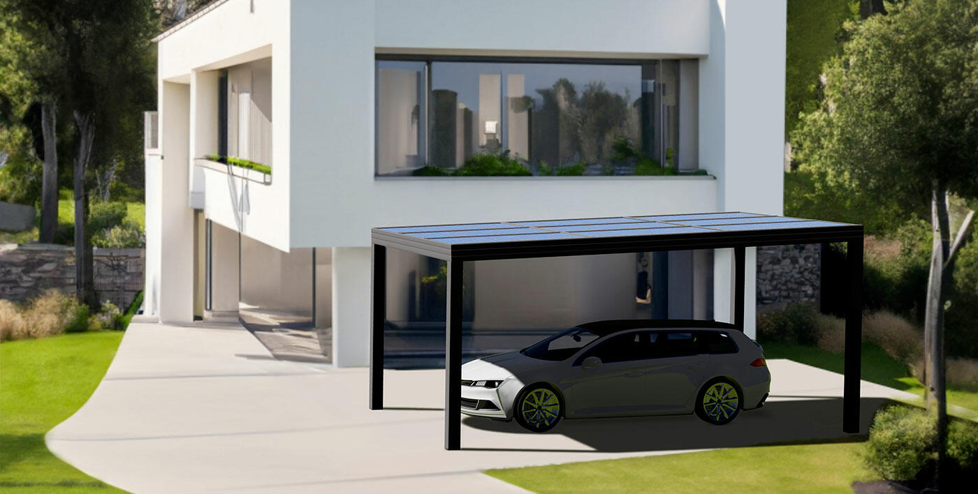 Carport photovoltaïque autoportant Wallis&Park® Energy