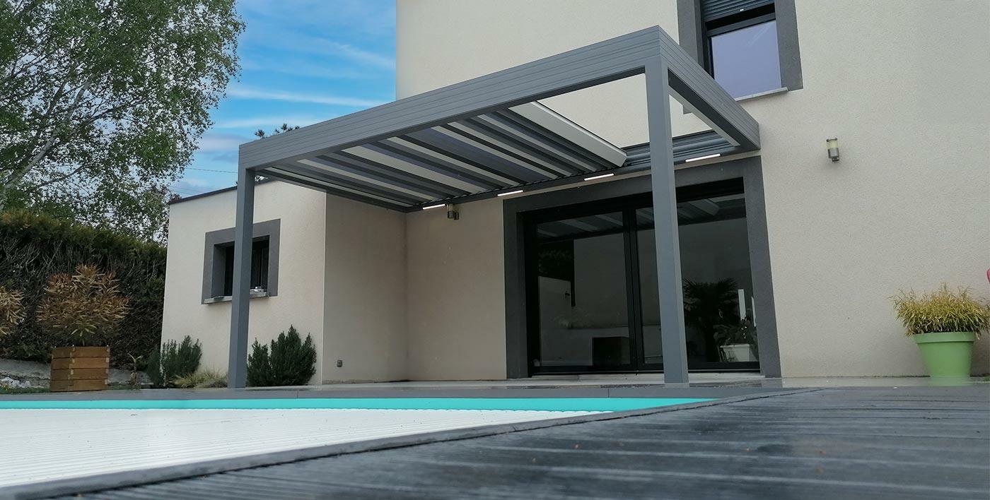 Pergola rétractable dans une finition exclusive Wallis&Outdoor Design by Dank Architectes