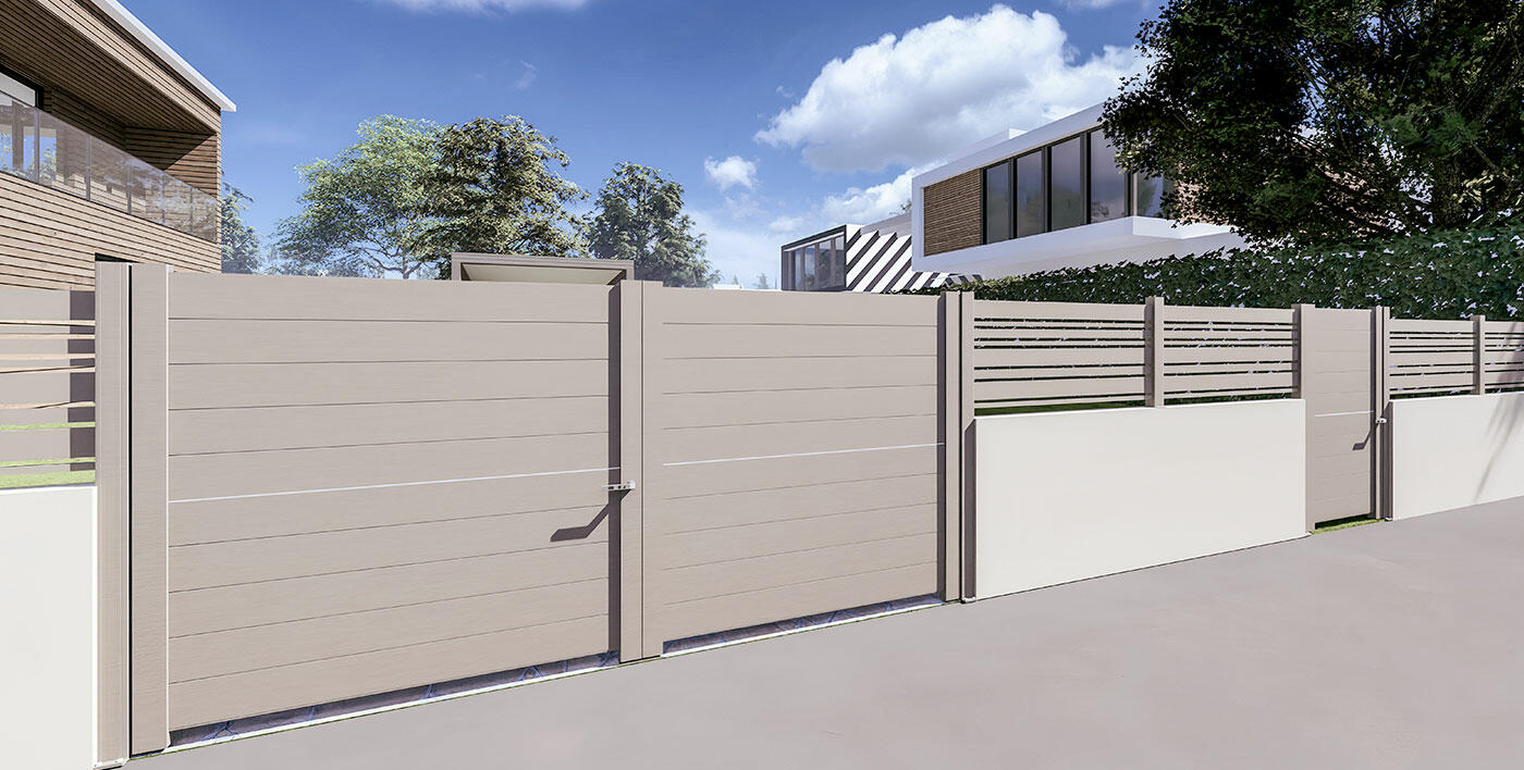 Portail battant, portillon et clôture aluminium Shar-Peï 2.5